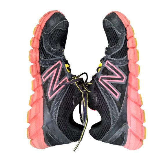 NEW BALANCE 750 V2 XLT FOOTBED BLACK and ORANGE MESH SZ 8 WOMEN'S SNEAKERS - Picture 3 of 8